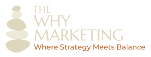 The Why Marketing Reverse Logo